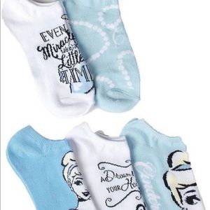 Cinderella 5 pair pack no show socks